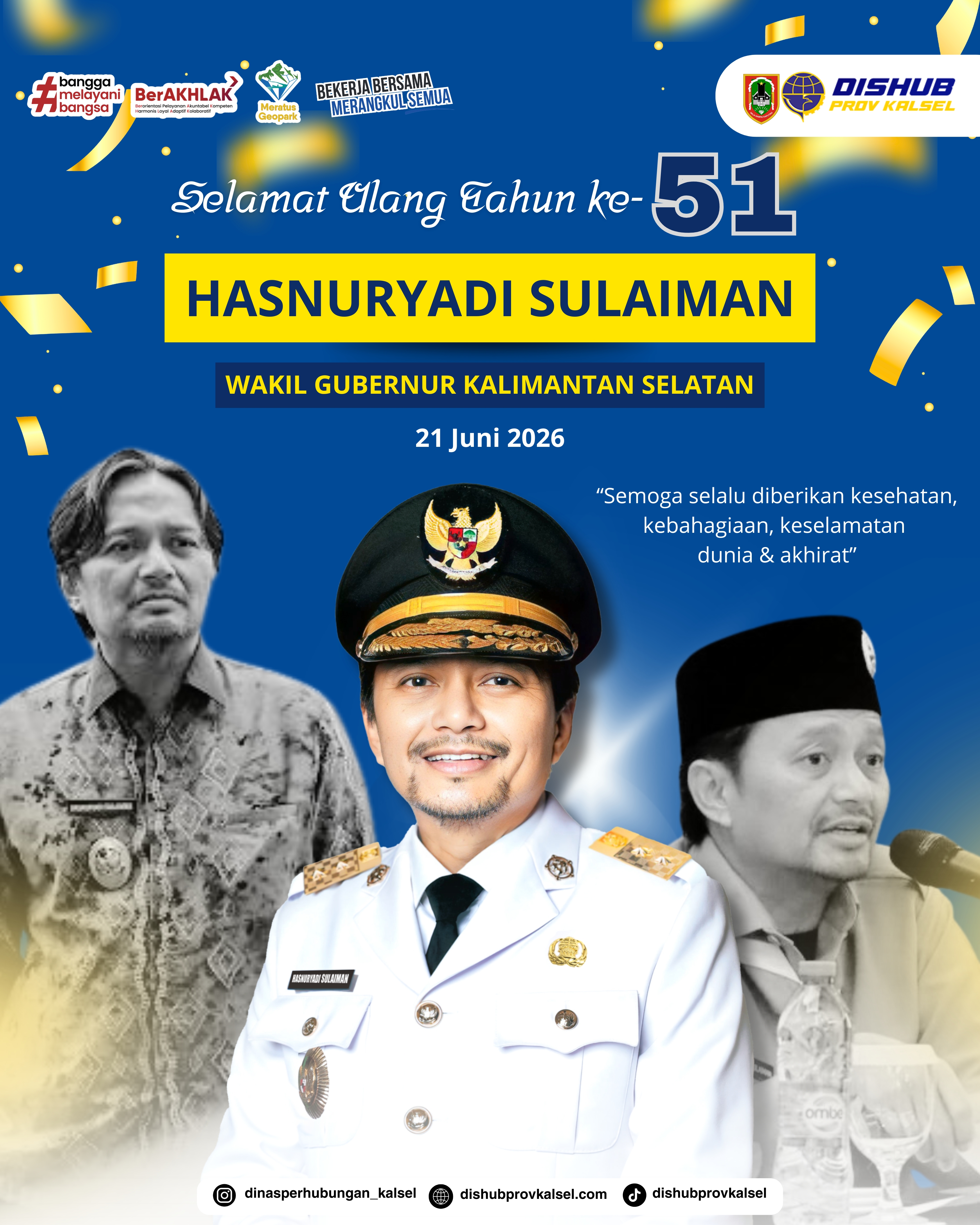 Selamat Ulang Tahun ke-51 Hasnuryadi Sulaiman Wakil Gubernur Kalimantan Selatan